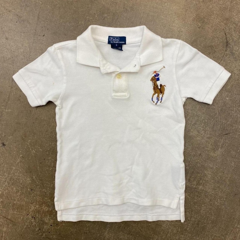 Vintage Polo Ralph Lauren Big Pony Polo T-Shirt Kids Youth Size 5